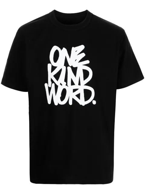sacai slogan-print T-shirt