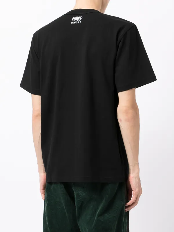 Sacai slogan-print T-shirt | Black | FARFETCH