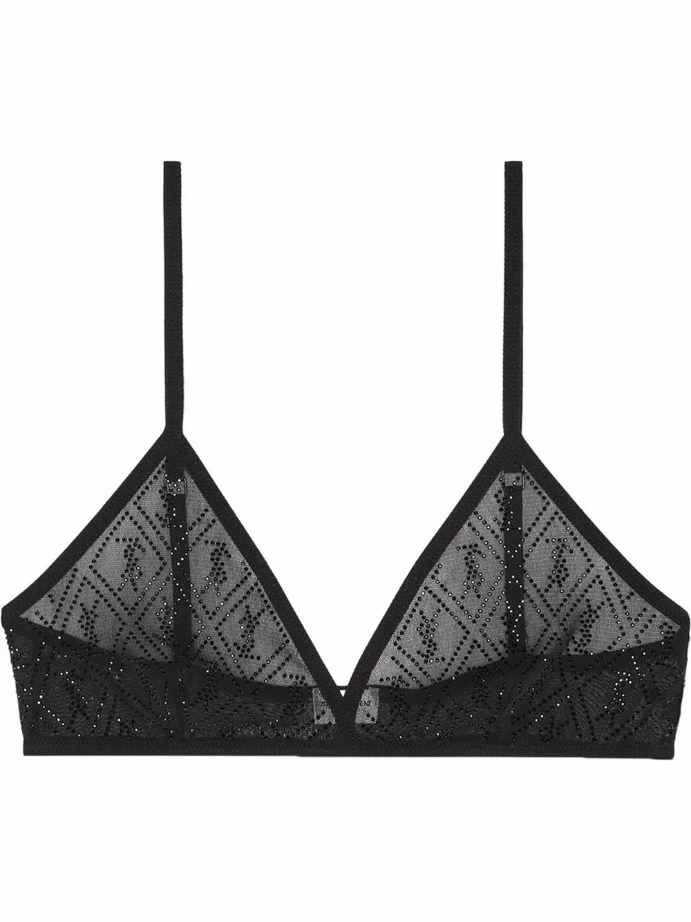 

Saint Laurent brasier con logo y apliques - Negro