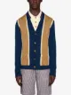Gucci striped logo-knit V-neck cardigan
