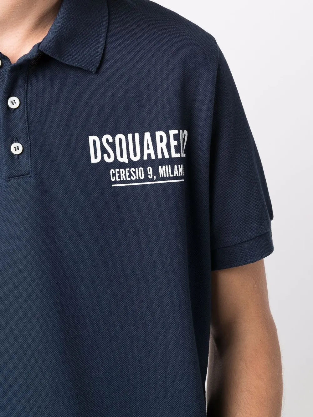 фото Dsquared2 рубашка поло с вышитым логотипом