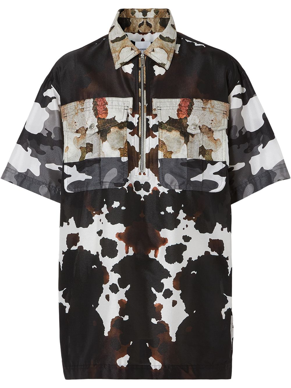 фото Burberry рубашка в стиле милитари с камуфляжным принтом