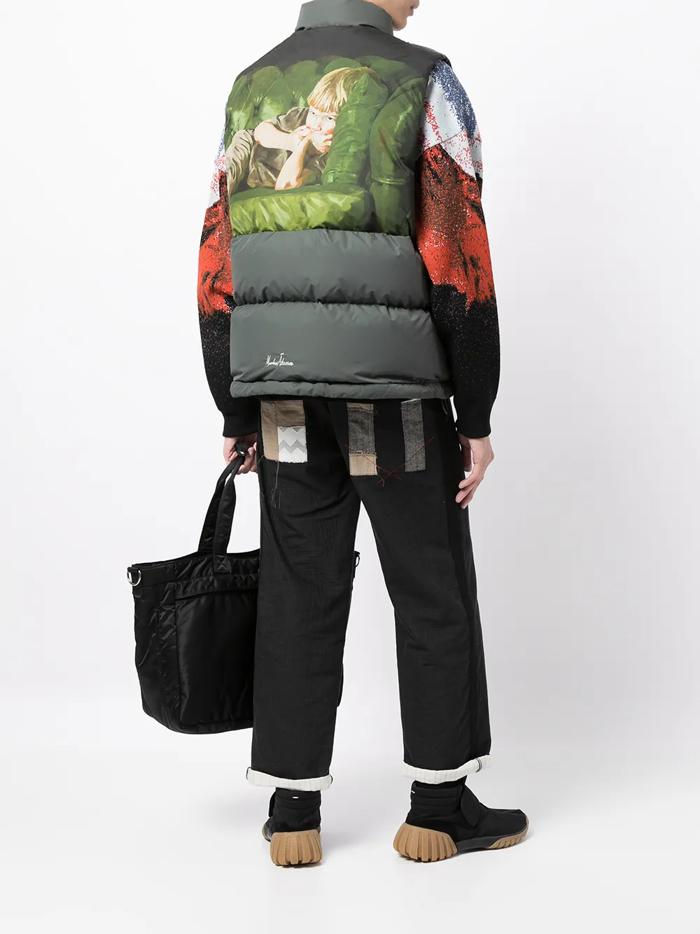 Undercover Bodywarmer met print - Groen