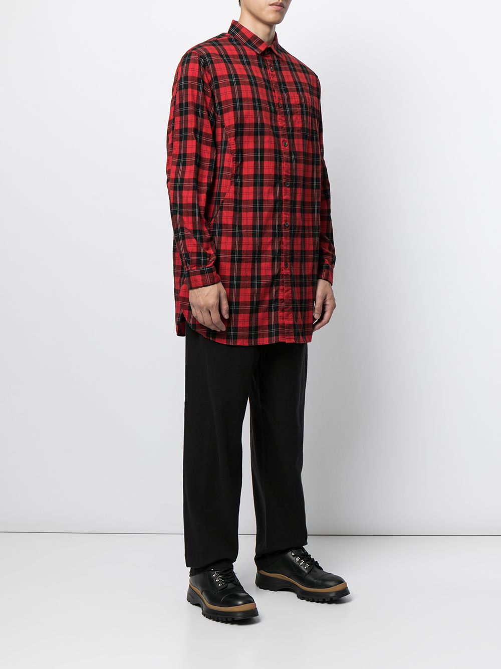 Shop Undercoverism Check-print Cotton Shirt In Rot