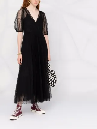 tulle-trim maxi dress展示图