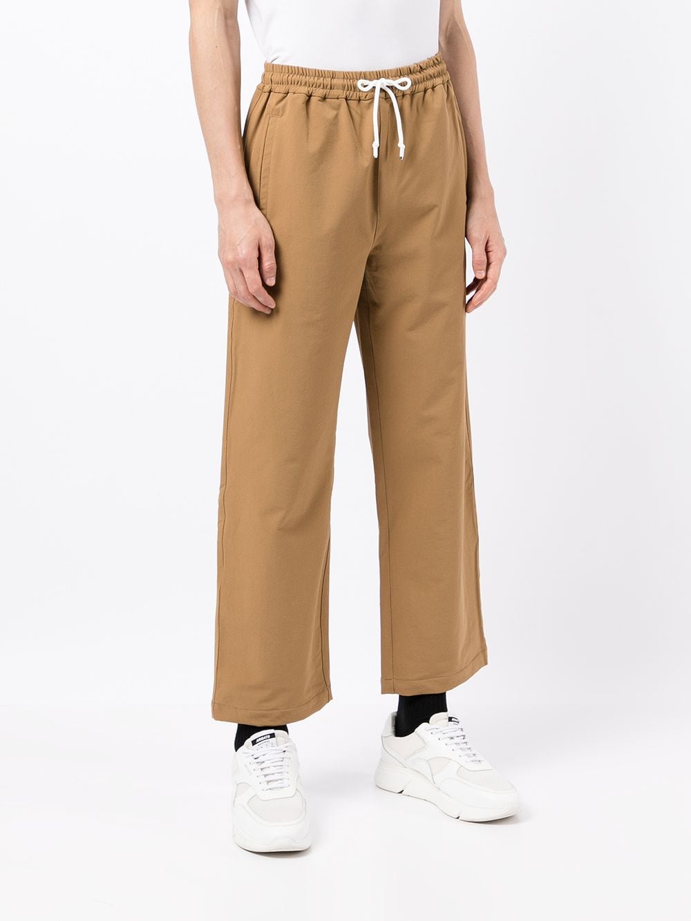 Shop Off Duty Logo Embroidered Track Pants In Brown