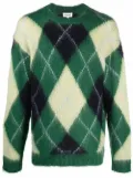 Kenzo diamond-print knitted jumper - Green
