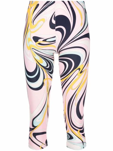Emilio Pucci ليغينغ قصير بطبعة 'أوندي'