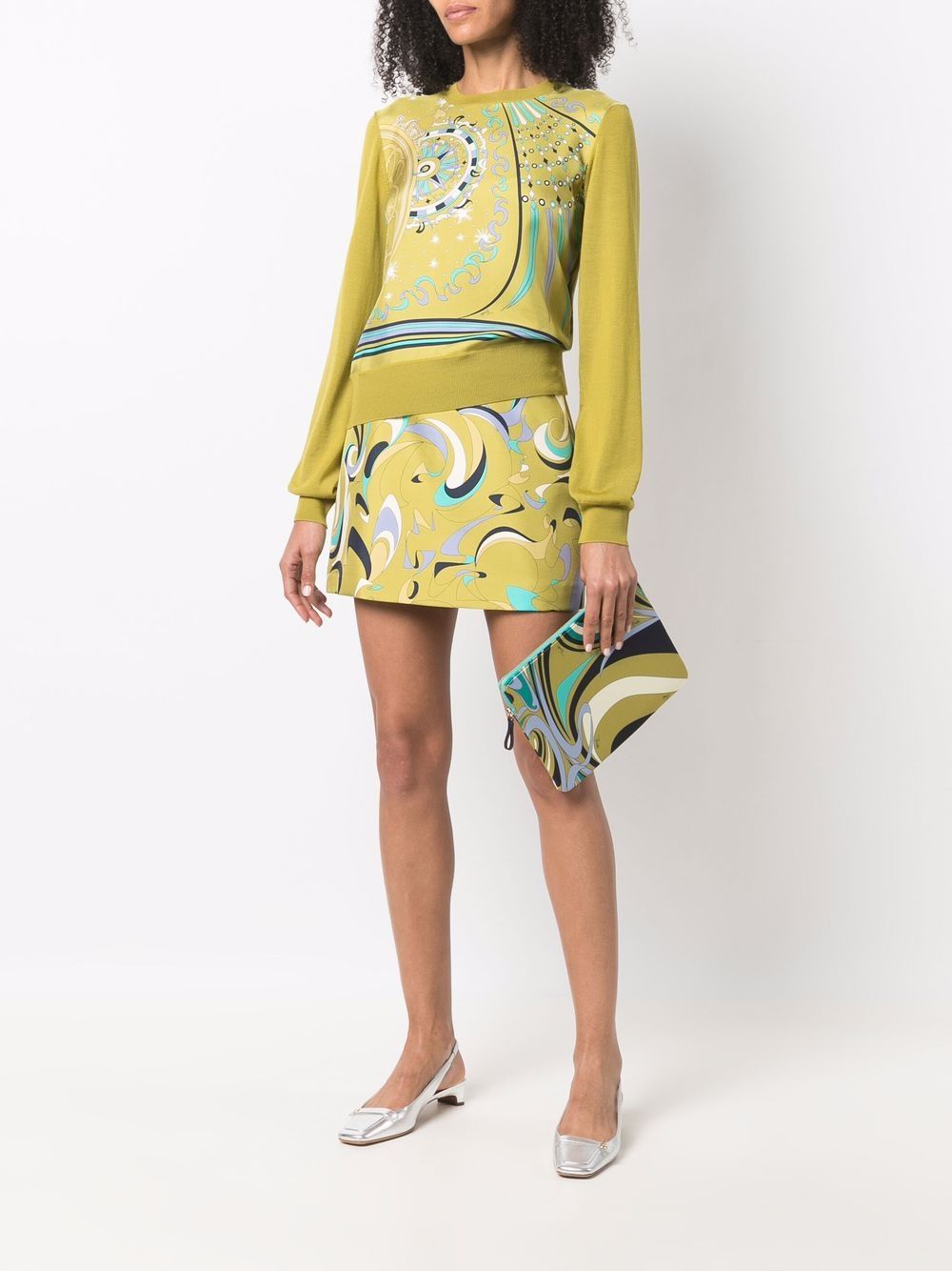 EMILIO PUCCI ESPERIDI-PRINT CREW-NECK JUMPER 