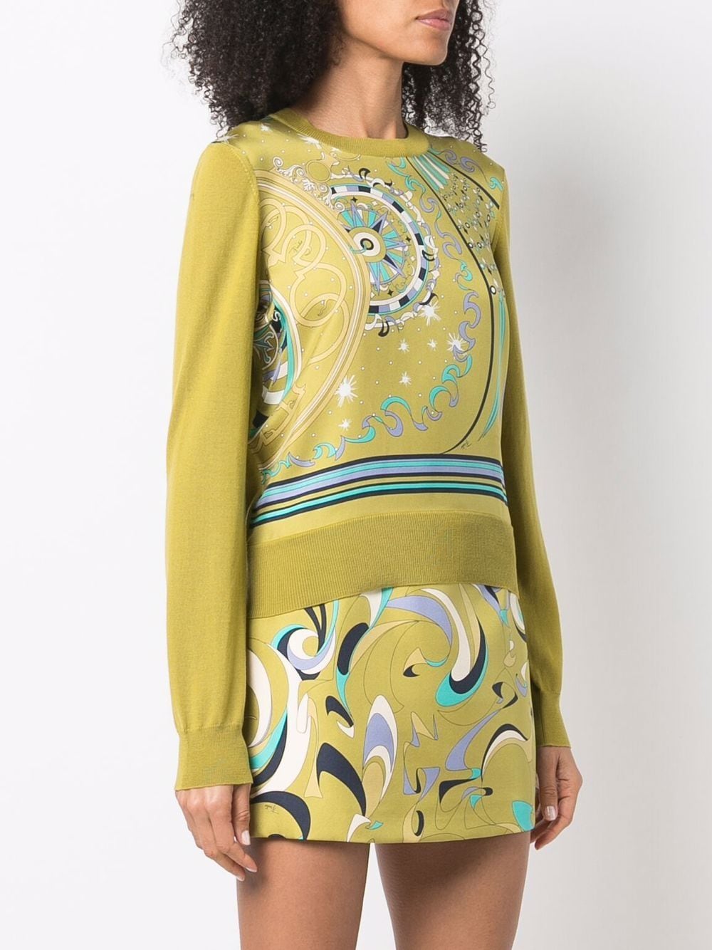 EMILIO PUCCI ESPERIDI-PRINT CREW-NECK JUMPER 