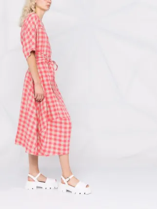 gingham midi dress展示图