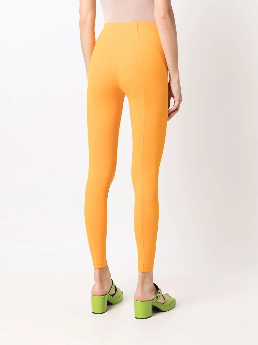 Pucci High-waisted Pull-on Leggings In Orange