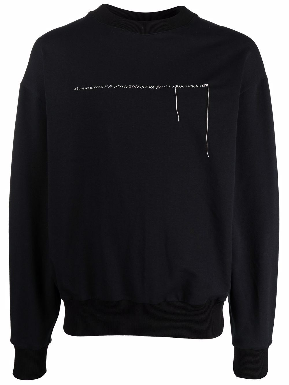 contrast-stitching crewneck sweatshirt