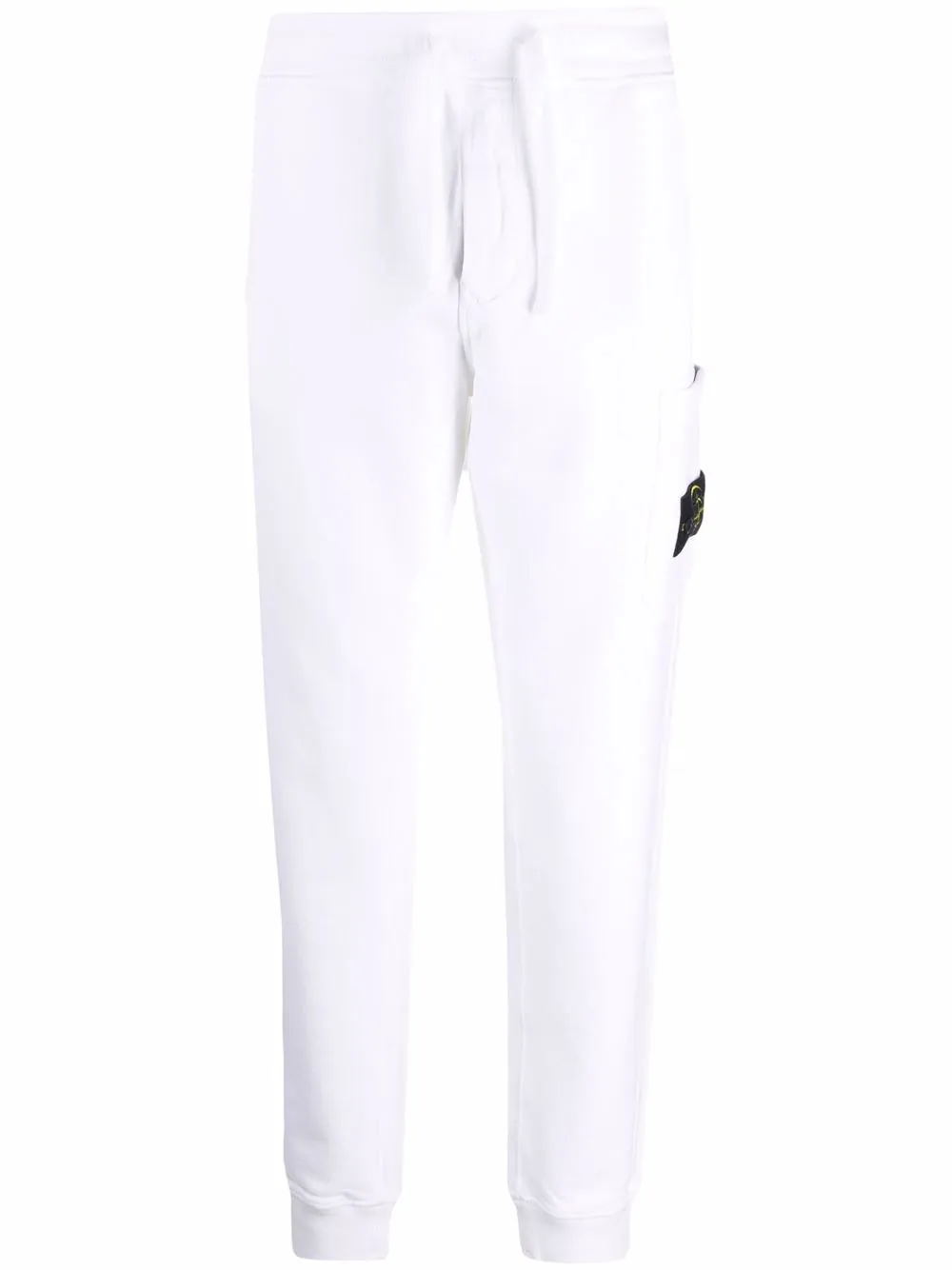 

Stone Island logo patch track pants - White