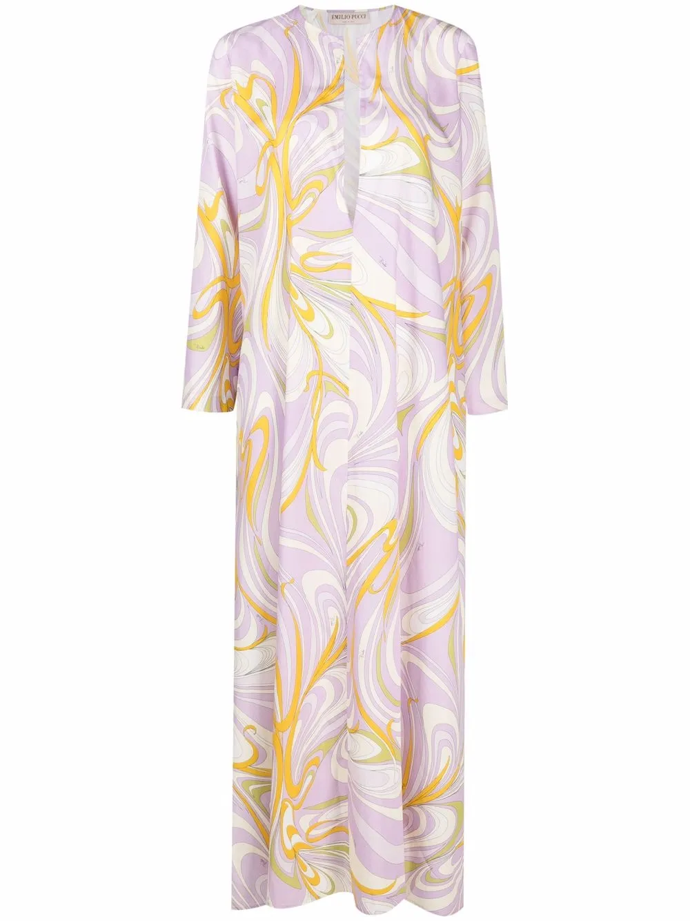 

PUCCI Onde-print long-sleeve dress - Purple