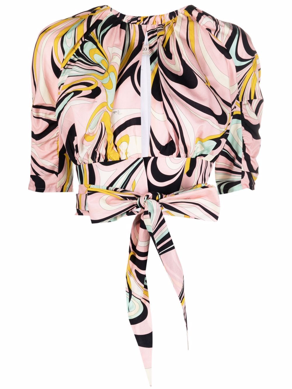 

PUCCI Onde-print cropped shirt - Pink