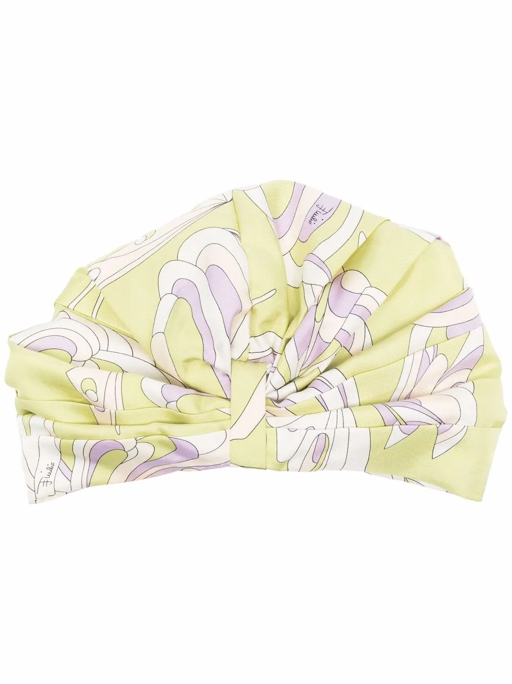 

PUCCI turbante de seda con estampado Farfalle - Verde