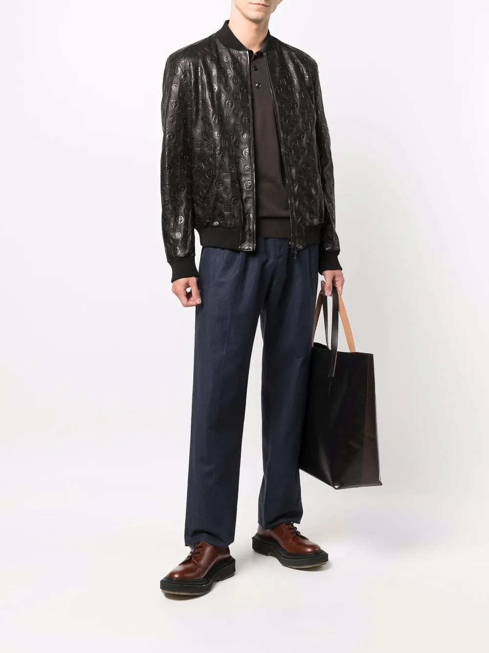 фото Giorgio armani куртка с тисненым логотипом