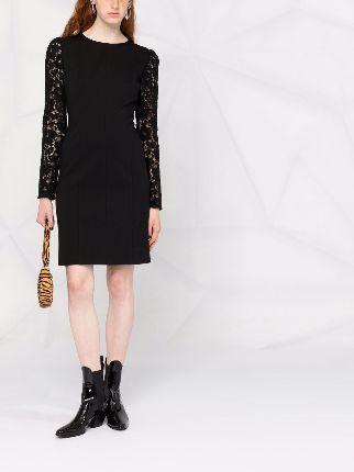 lace embroidered mini dress展示图