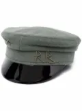 Ruslan Baginskiy contrast-peak baker boy hat - Green