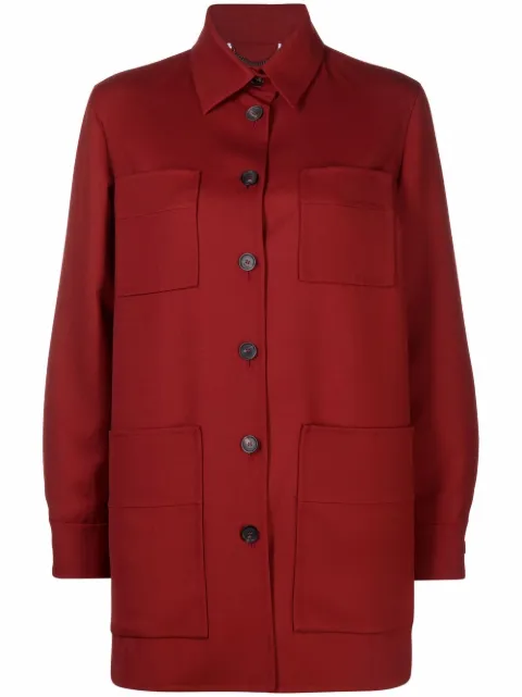 Ferragamo long-sleeve virgin wool shirt 