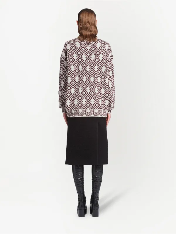 Prada jacquard clearance sweater