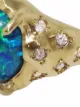 SUSANNAH KING 9kt yellow gold opal and diamond signet ring