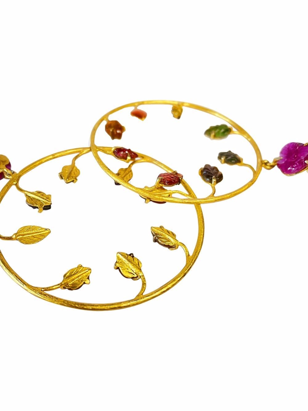 Shop Akansha Sethi Folio Hoop Earrings In Gold
