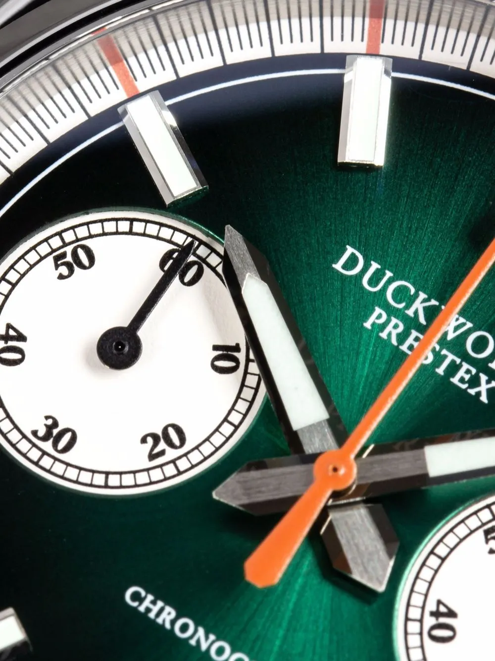 Duckworth Prestex Chronograph Sunburst 42mm In Silver