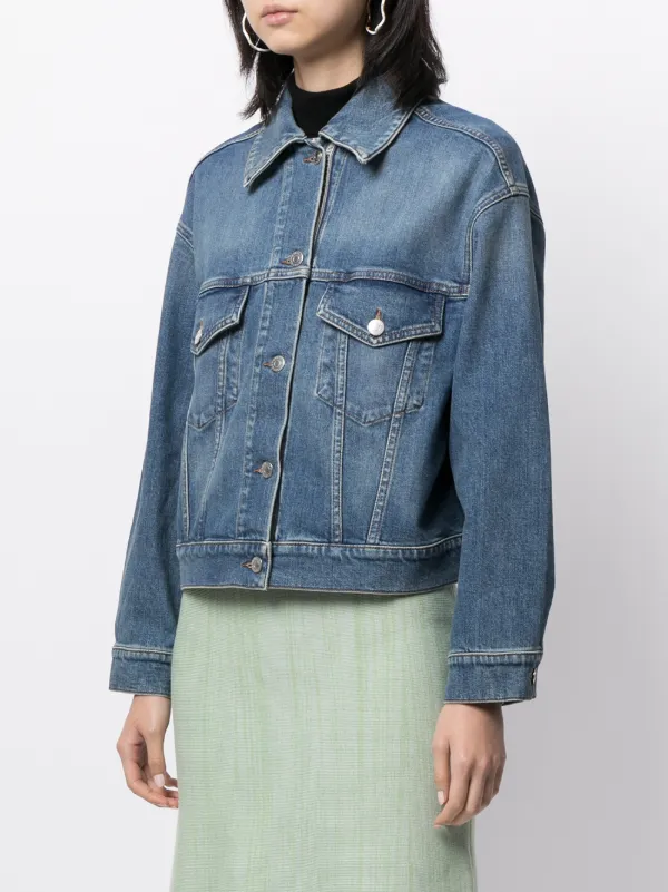 cut off cropped denim jacket