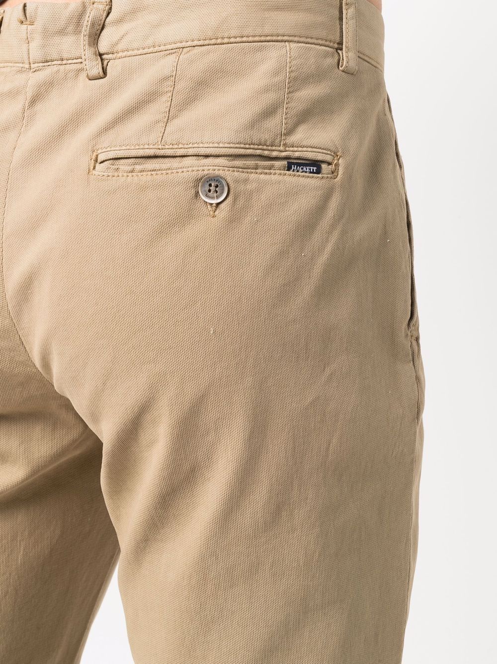 Shop Hackett Mid-rise Slim-fit Chinos In Neutrals