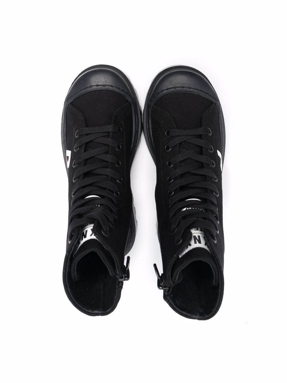 Shop Dkny Logo-print Sneakers In 黑色