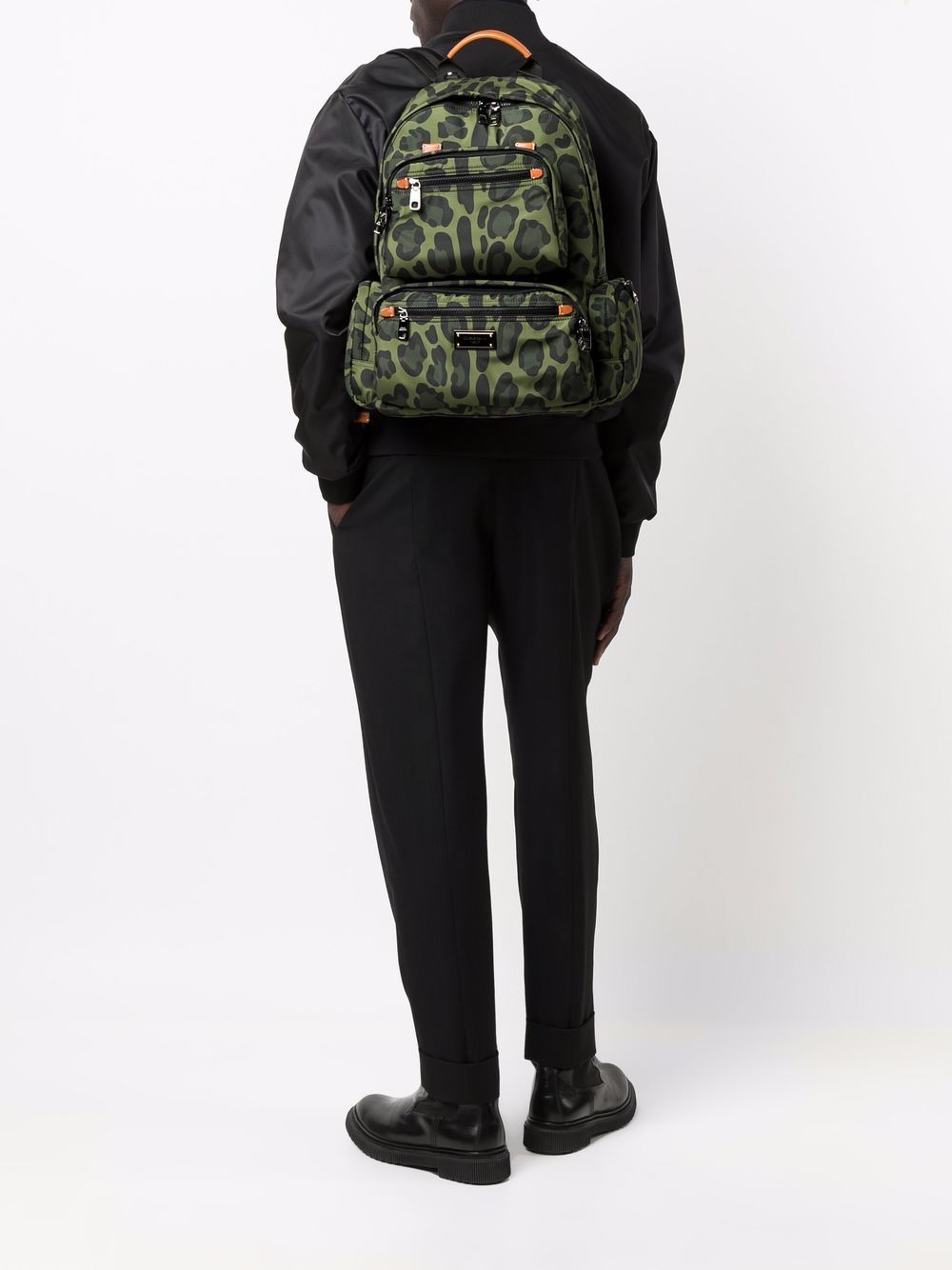 Shop Dolce & Gabbana Leopard-print Backpack In Grün
