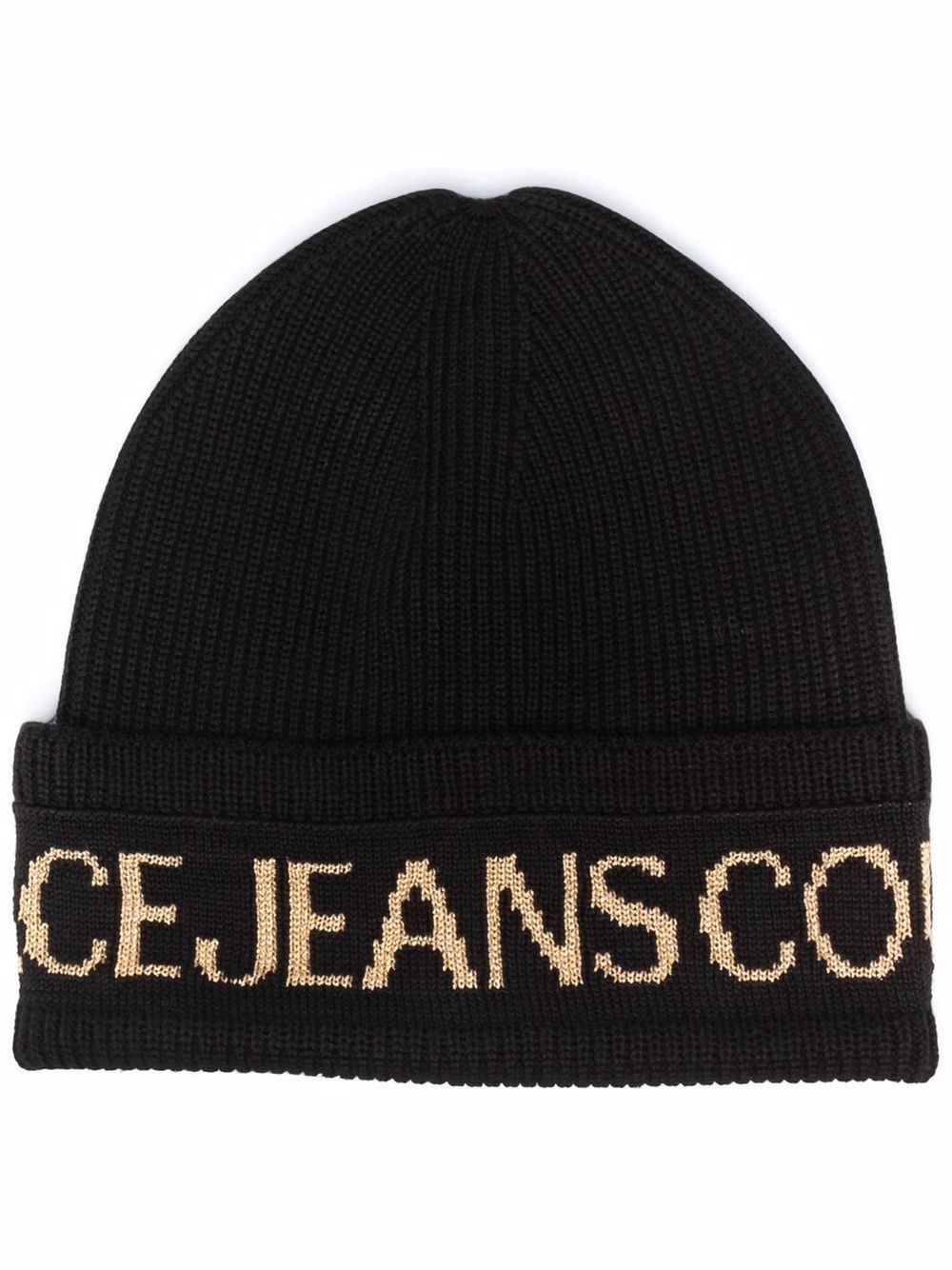 фото Versace jeans couture шапка бини вязки интарсия с логотипом