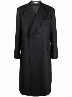 grey single breasted coat