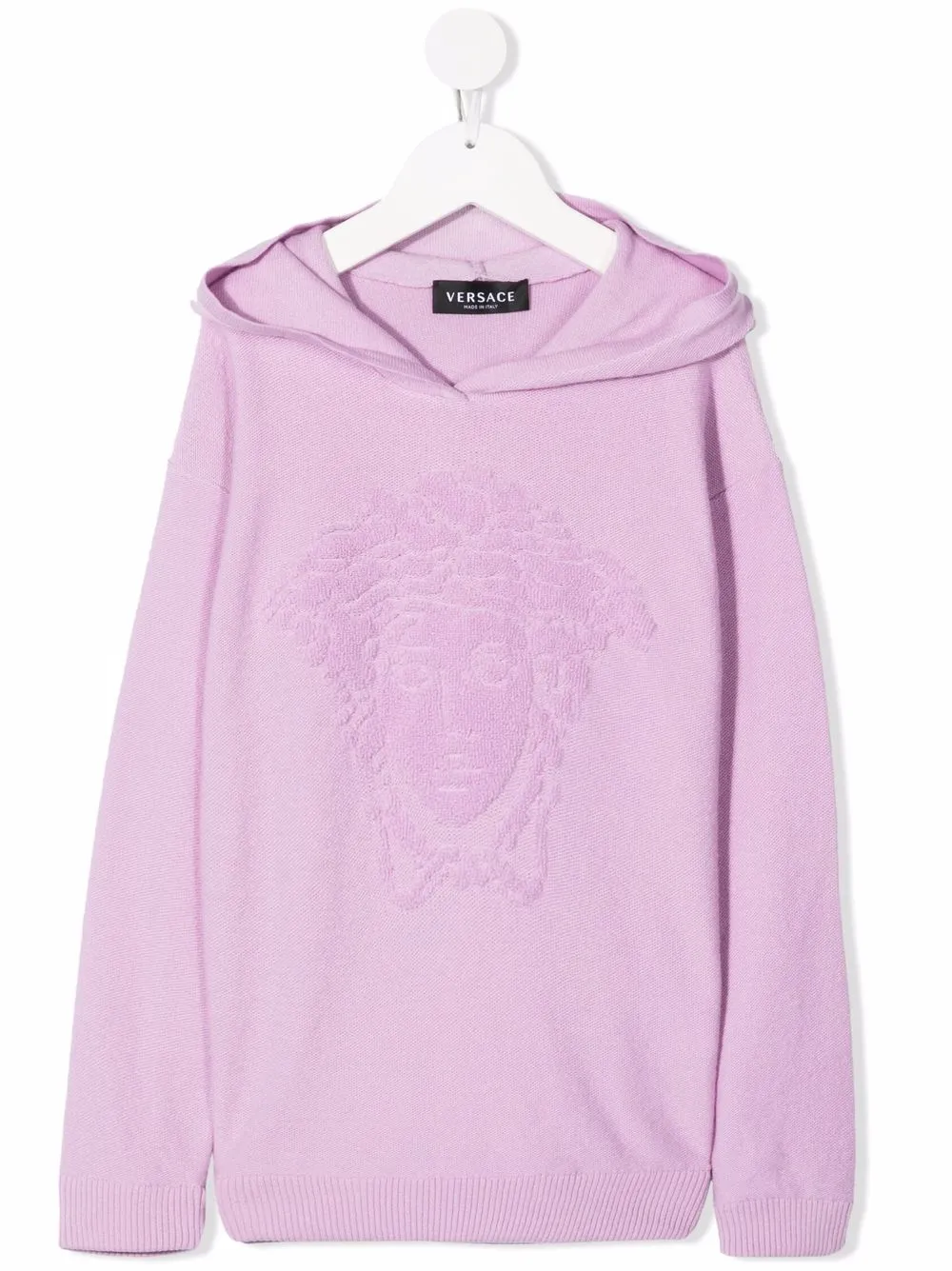 

Versace Kids Medusa-head motif hoodie - Purple