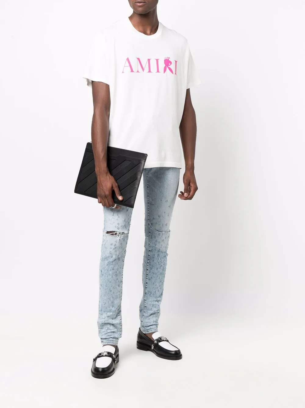 Image 2 of AMIRI Shotgun distressed skinny jeans