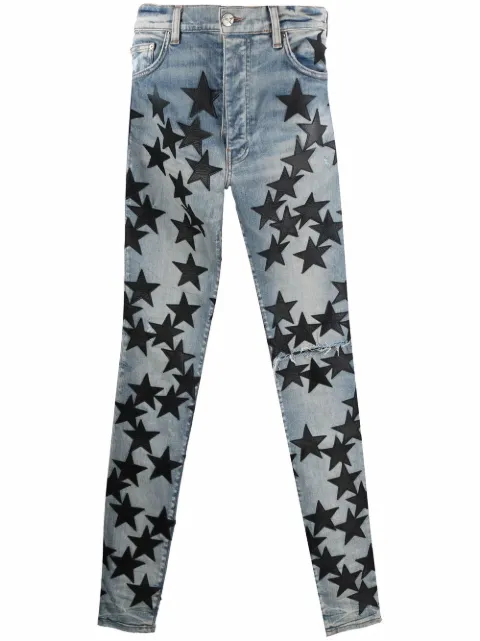 amiri jeans with black stars