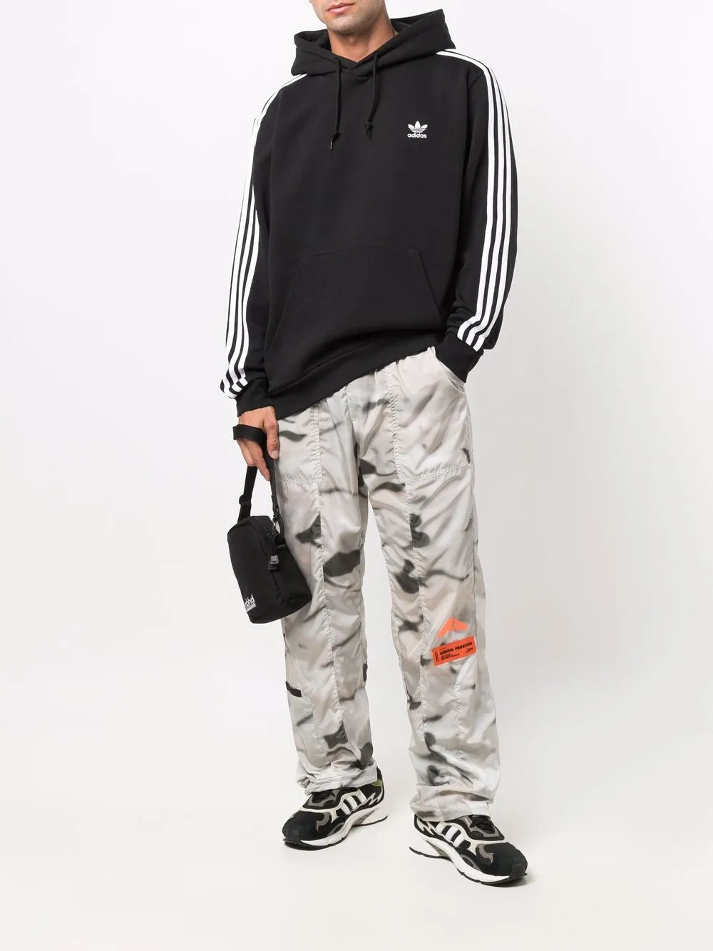 adidas Hoodie met strepen Zwart