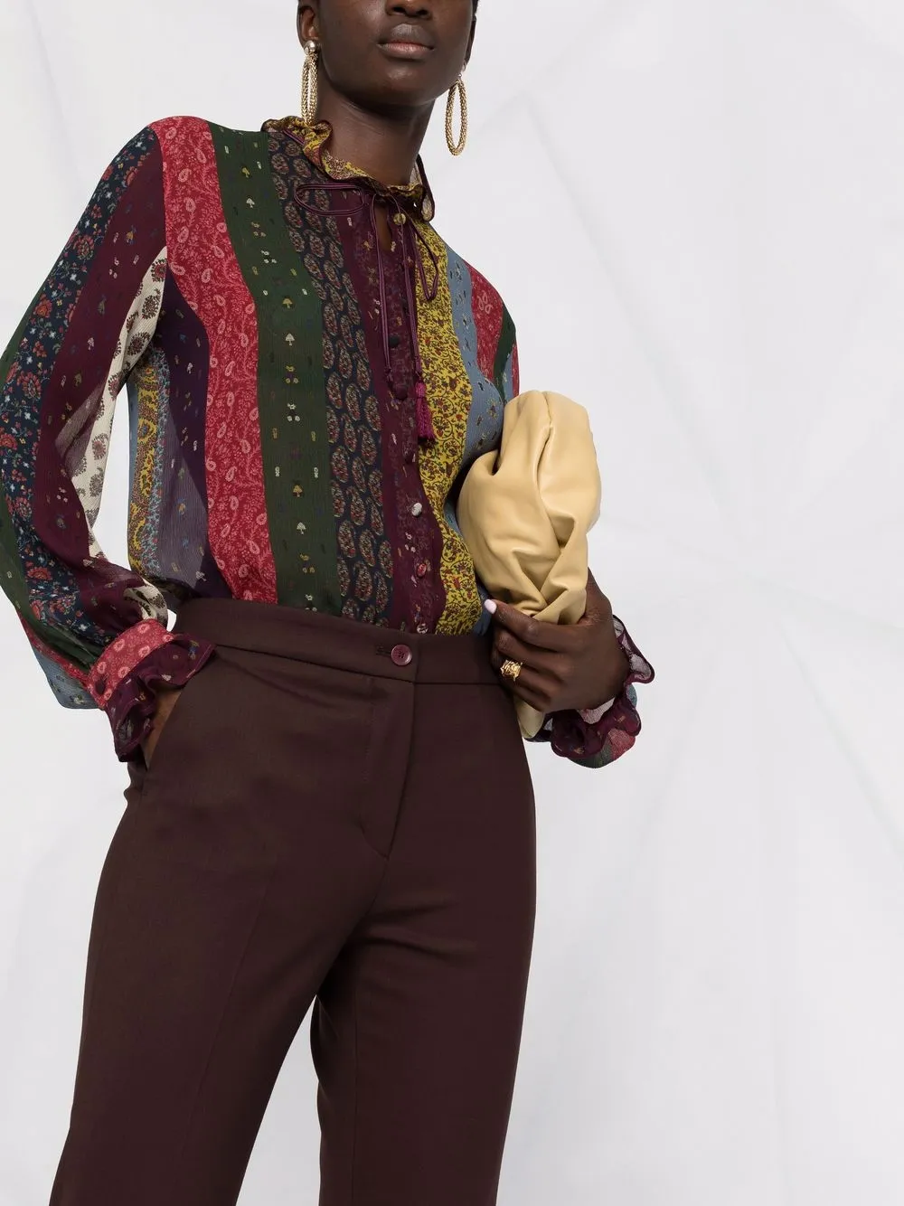 фото Etro укороченные брюки прямого кроя