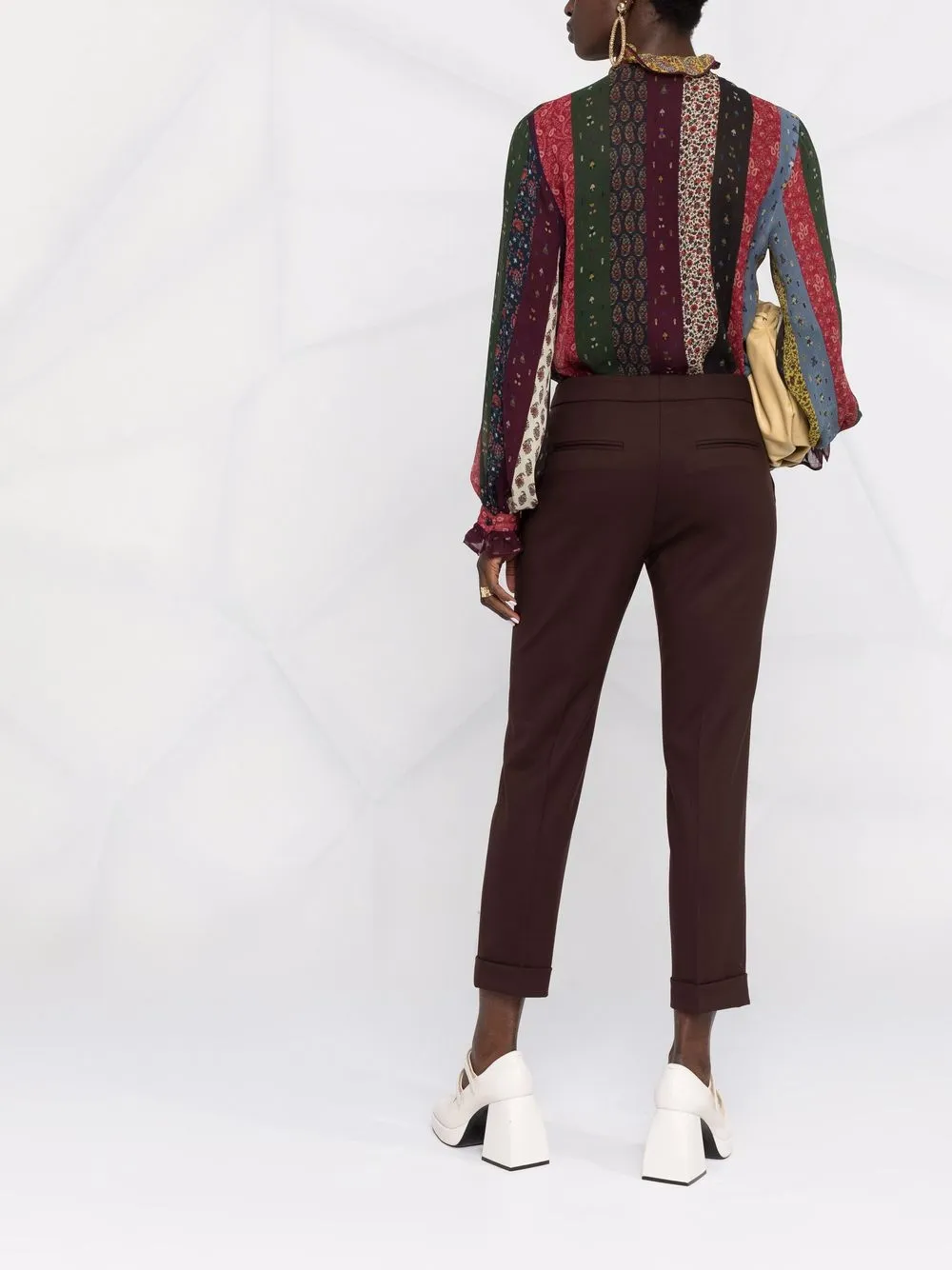 фото Etro укороченные брюки прямого кроя