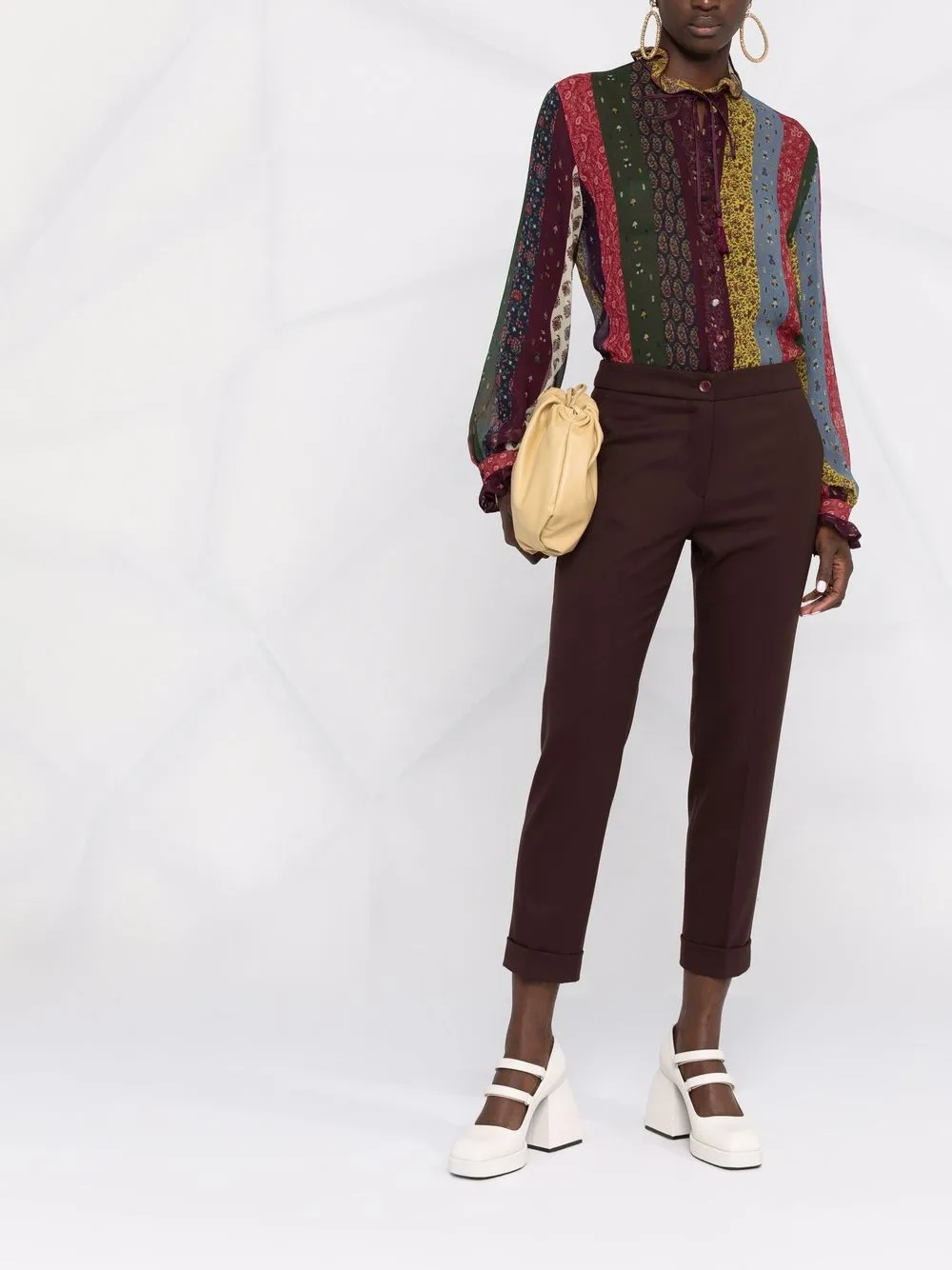 фото Etro укороченные брюки прямого кроя