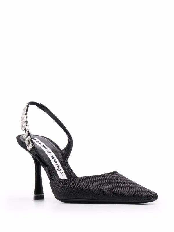 black sling back shoe