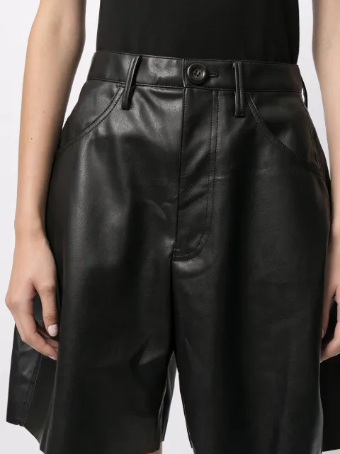 Enföld high-waisted Leather Shorts 