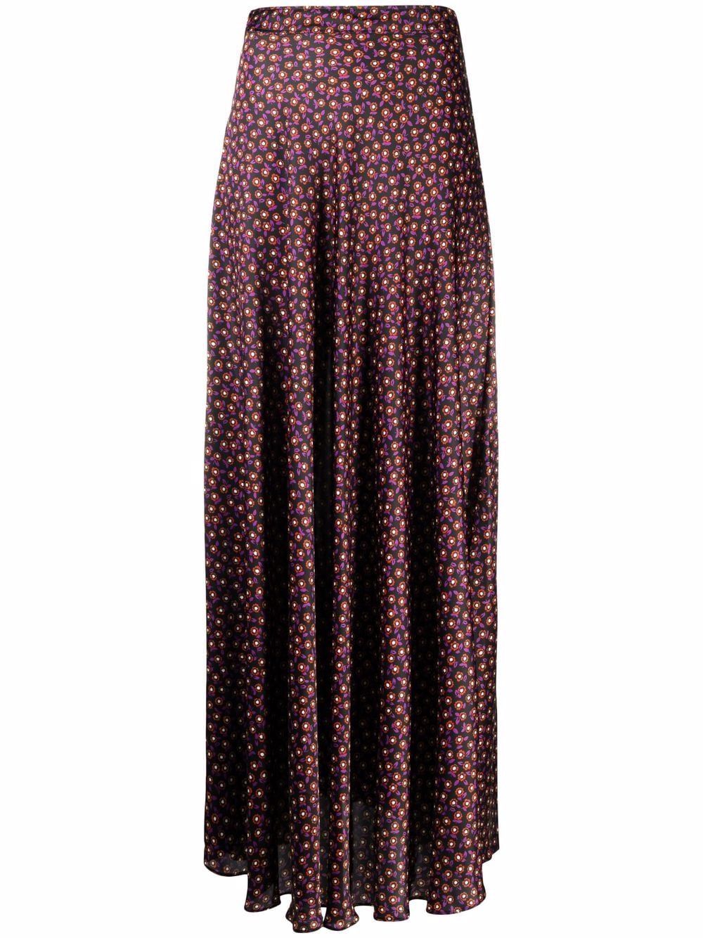 Shop Paco Rabanne floral flared maxi skirt with Express Delivery - FARFETCH