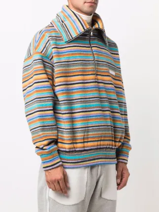 striped zip-fastening jumper展示图