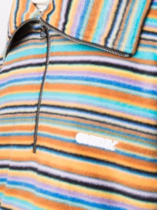 striped zip-fastening jumper展示图