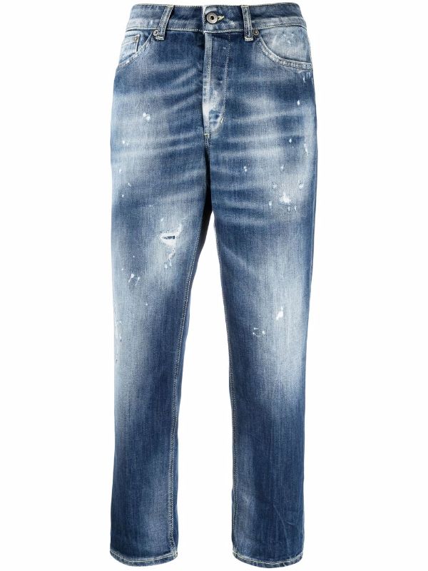 Signal Mirakuløs Nuværende Shop Dondup cropped distressed jeans with Express Delivery - FARFETCH
