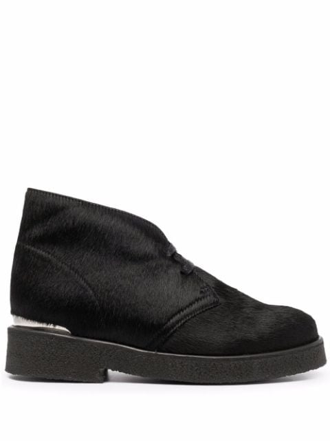 Clarks Originals fur-effect lace-up desert boots