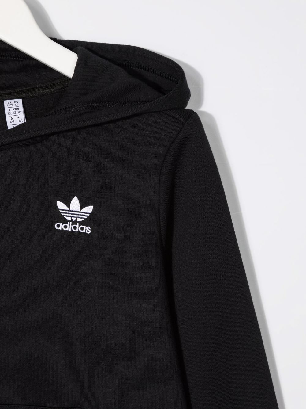 Shop Adidas Originals Logo-embroidered Cotton Hoodie In 黑色